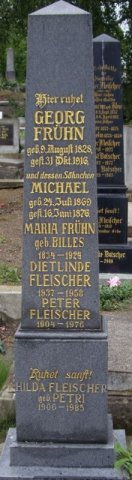Fruehn Georg 1828-1916 Billes Maria 1834-1924 Grabstein